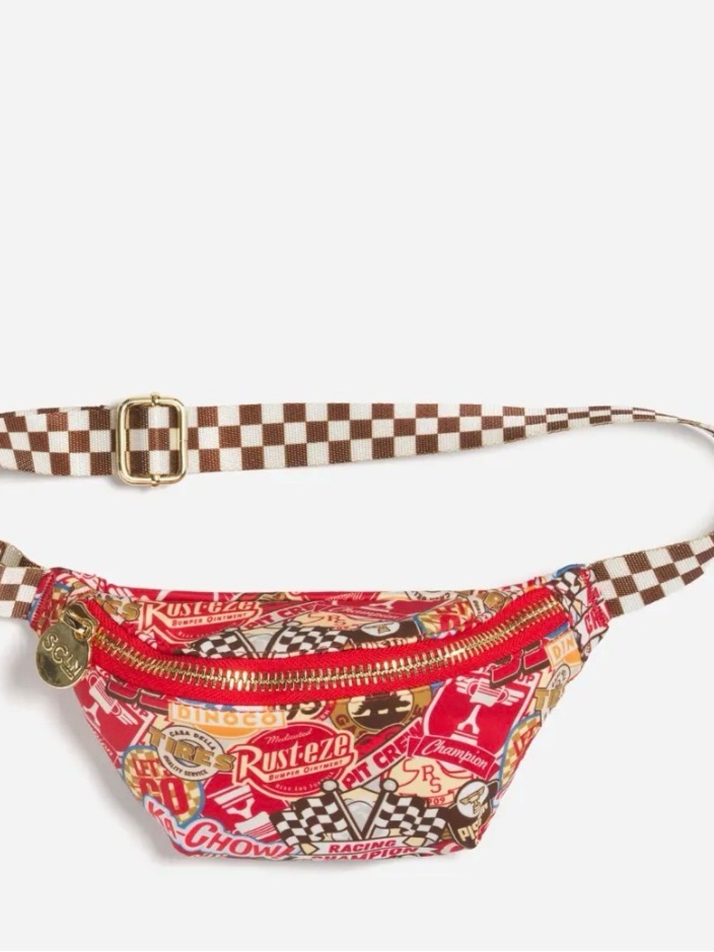 Cars Red Racing Print Crossbody Belt Bag